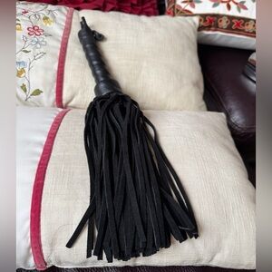 Black Leather whip all leather